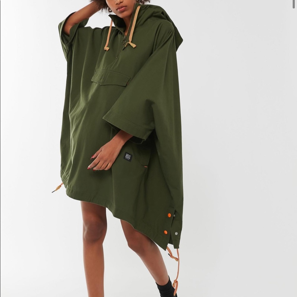 BDG Urban Outfitters Matteo Hooded Half-Zip Poncho